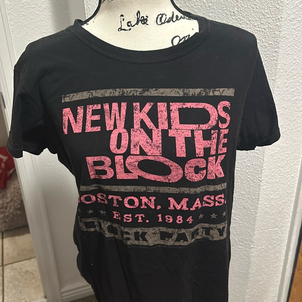 New Kids On The Block Black Short Sleeve Graphic Tee